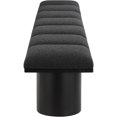thumbnail image 4 of Meridian Furniture Pavilion Black Boucle Fabric Bench, 4 of 15