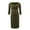 Army Green, variant on Diufon Women's Maternity Oversized Maternity Dress Long Sleeve Round Neck Basic Dress Pregnant Side Ruched Dress