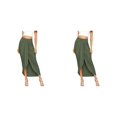 thumbnail image 1 of Guardurnaity de poliéster para mujer, reemplazo de cintura alta, transpirable, Color sólido, plisada, para oficina, para chicas, faldas para L Verde 2Conjunto, 1 of 6
