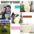 thumbnail image 4 of Unique Bargains Solid Polyester Plush Bed Blanket, Full, Cream White, 4 of 8