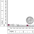 thumbnail image 6 of Gem Stone King 925 Sterling Silver White Moissanite and Red Created Ruby and Lab Grown Diamond Bracelet for Women | 4.01 Cttw | Gemstone Birthstone | Oval 6X4MM | Length 7.25 inches, 6 of 7