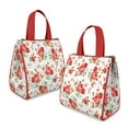thumbnail image 2 of Pioneer Flower Floral Print Pattern Insulated Lunch Bag for Women & Adults,Large Portable Soft Cooler Lunch Bag,Thermal Food Storage Tote with Pearl Cotton,8.66L,8.75x5.75x9.5 Inch, 2 of 6