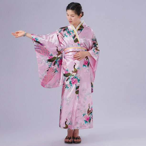 Women s Print Kimono Robe Traditional Japanese Dress Photography