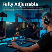 IXTECH Bat Wing Microphone Boom Arm Stand, 25.5 inch Height, Heavy Duty for Gaming & Streaming