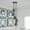 Black, variant on 5-Light Globe Glass Brass Finish Pendant Linear Staircase Chandeliers