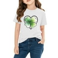 thumbnail image 4 of Cethrio Girls St Patrick's Day T-shirts, Casual Party Short Sleeve Graphic Summer Tops White Size 6, 4 of 4