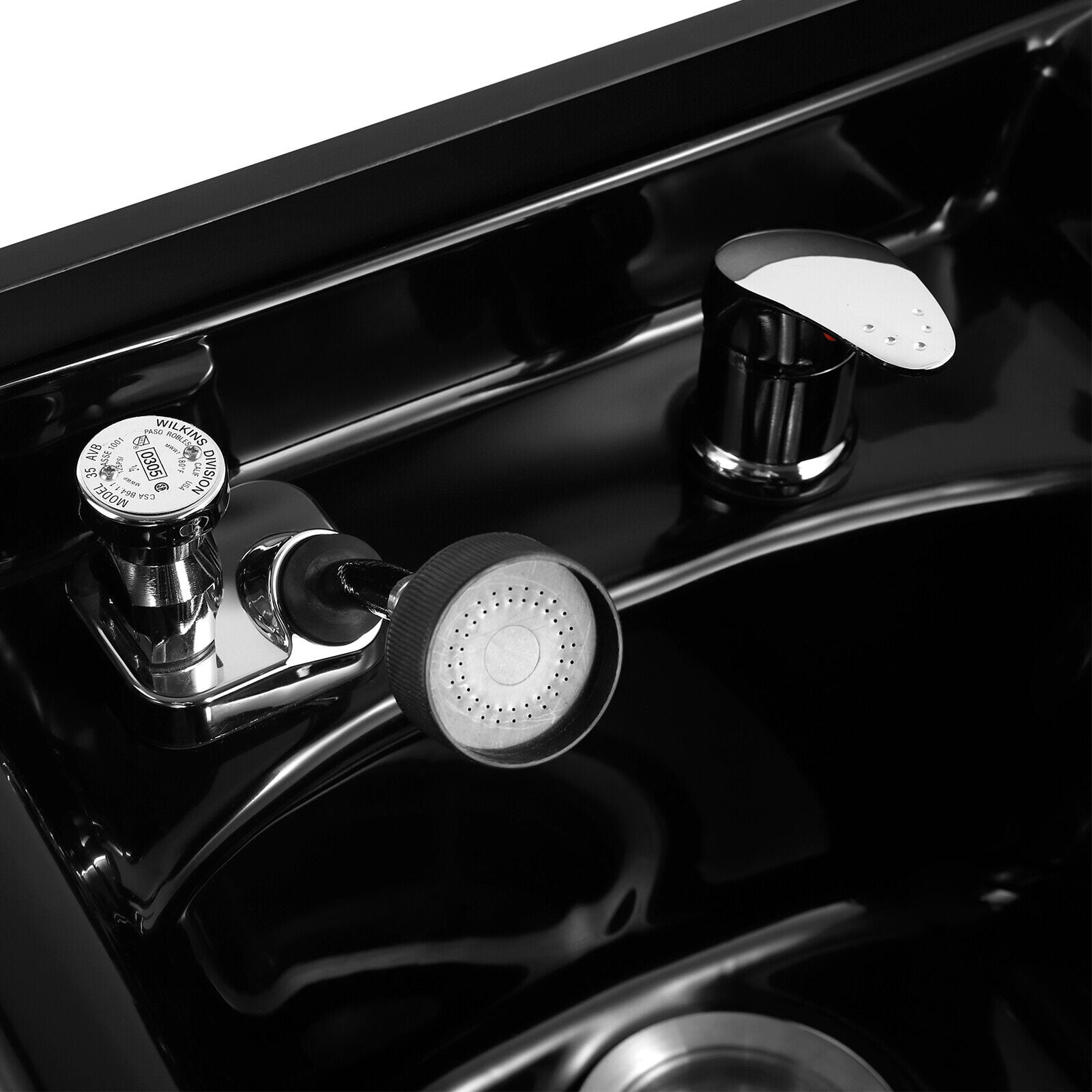 Artist hand Backwash Sink Station with Shampoo Bowl Salon Beauty Spa Equipment(Black)