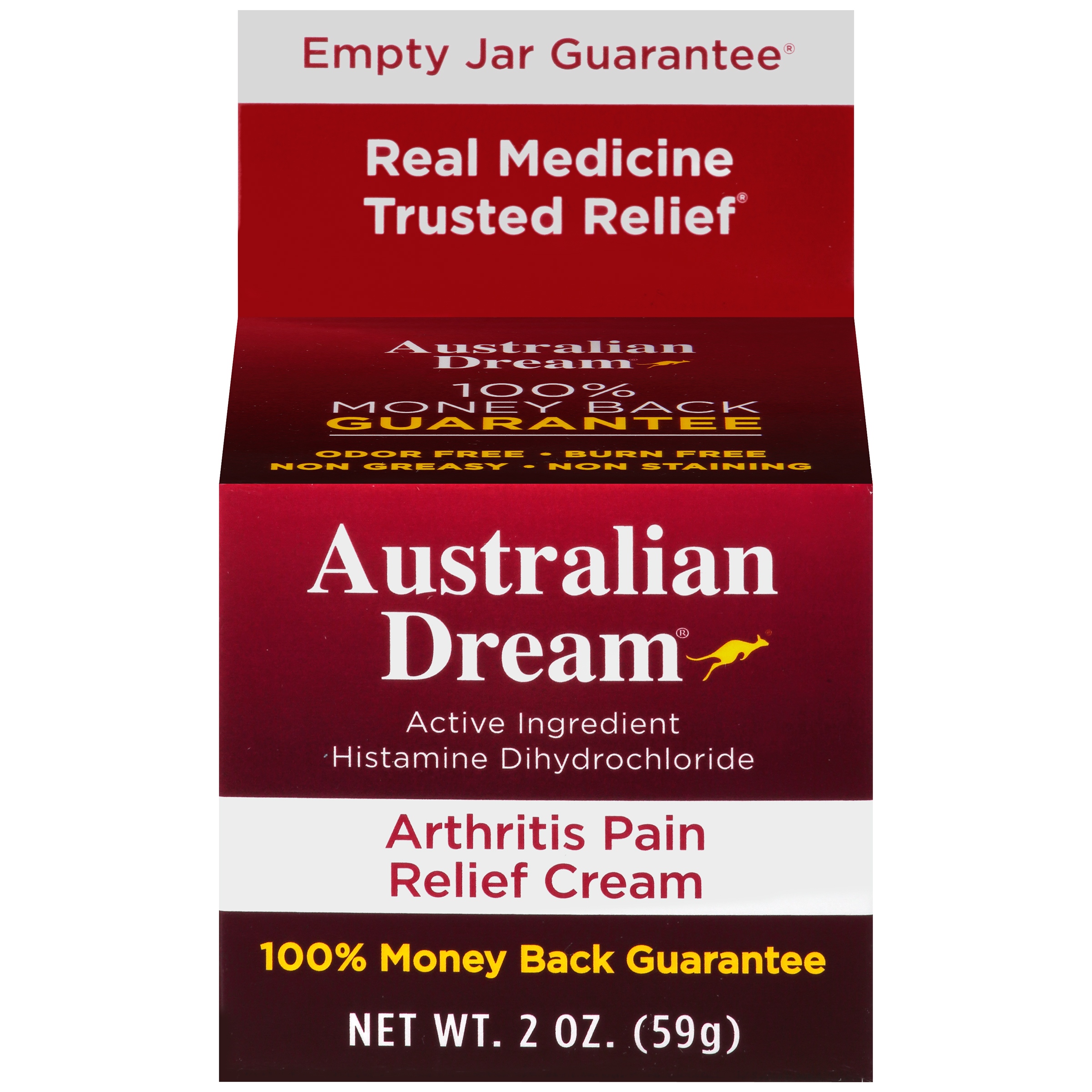 Australian Dream  Arthritis Pain Relief  Cream 2 oz Box 