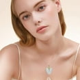thumbnail image 5 of Angel Wings Necklace 925 Sterling Silver Guardian Angel Wings Pendant Necklace Birthstone Necklace for Women  Christmas Jewelry Gifts, 5 of 10