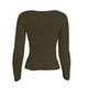 thumbnail image 4 of Suéter de cuello en V para mujer, sudadera informal de manga larga con cuello en V, blusa de punto sólido, suéter para mujer, 4 of 8
