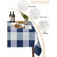 thumbnail image 3 of Navy Blue Plaid Tablecloth Rectangle Table Cloth 60x120, Waterproof Tablecloth Outdoor Table Cloth, Spring Farmhouse Buffalo Checkered Washable Table Cover for Kitchen Dinning Party, 3 of 8