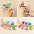 thumbnail image 5 of Colorful Bow Rings Resin Rings Cute Acrylic Rings Stacking Rings Aesthetic Bowknot Finger Rings Plastic Rings, 5 of 9