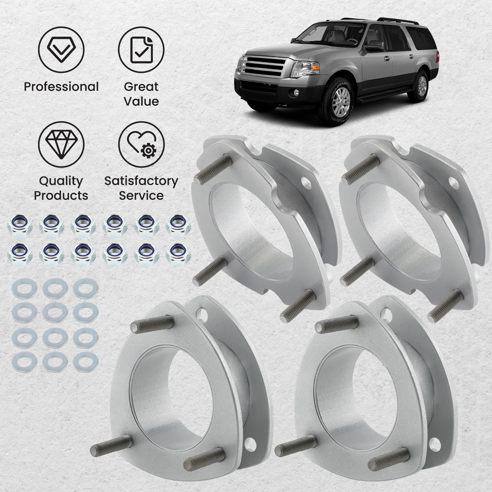 Waverspeed 3.5" Front & 2.5" Rear Leveling Kit for Ford Expedition 2003-2018, for Lincoln Navigator 2WD/4WD, SUV Lift Strut Spacers