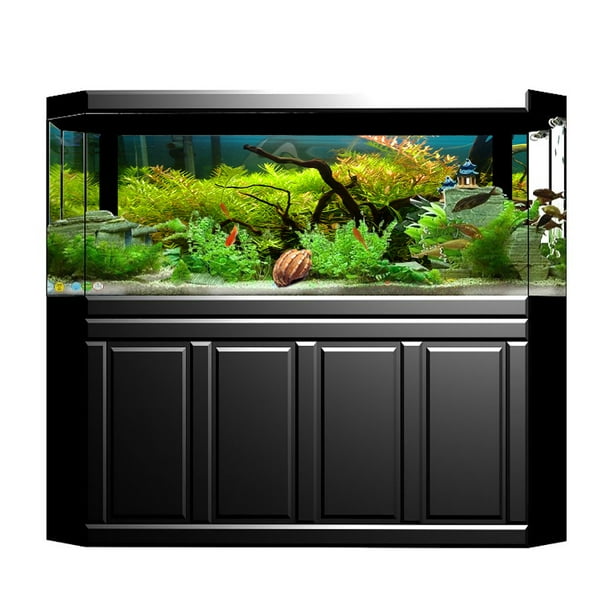 3D Aquarium Background Poster Single-Sided Seascape Plants Fish Tank PVC L  