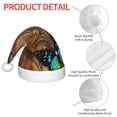 thumbnail image 4 of Haiem Vintage Butterfly Green Pattern Santa Hat Confortable Velvet Christmas Hat for Christmas Party Favors Fit for Adults and Kids, 4 of 6
