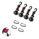 thumbnail image 4 of Anclaje De Succión De 4 Uds., Kit De Gancho De Succión De Plástico De Carga Pesada Con 4 Mosquetones, Kit De Gancho Colgante De Ventosa Reutilizable Para Coche De Techo De Casa, 4 of 7