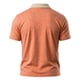 thumbnail image 5 of Camisas de Manga Corta de los Hombres Casual Color Bloqueado Botón de Solapa de Bolsillo Casual Top Transpirable, Manga Corta Tops de Verano para el Ejercicio, 5 of 6