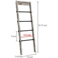 thumbnail image 2 of MyGift Wall-Leaning Rustic Wood and Industrial Black Metal Pipe Towel Rack, 2 of 7