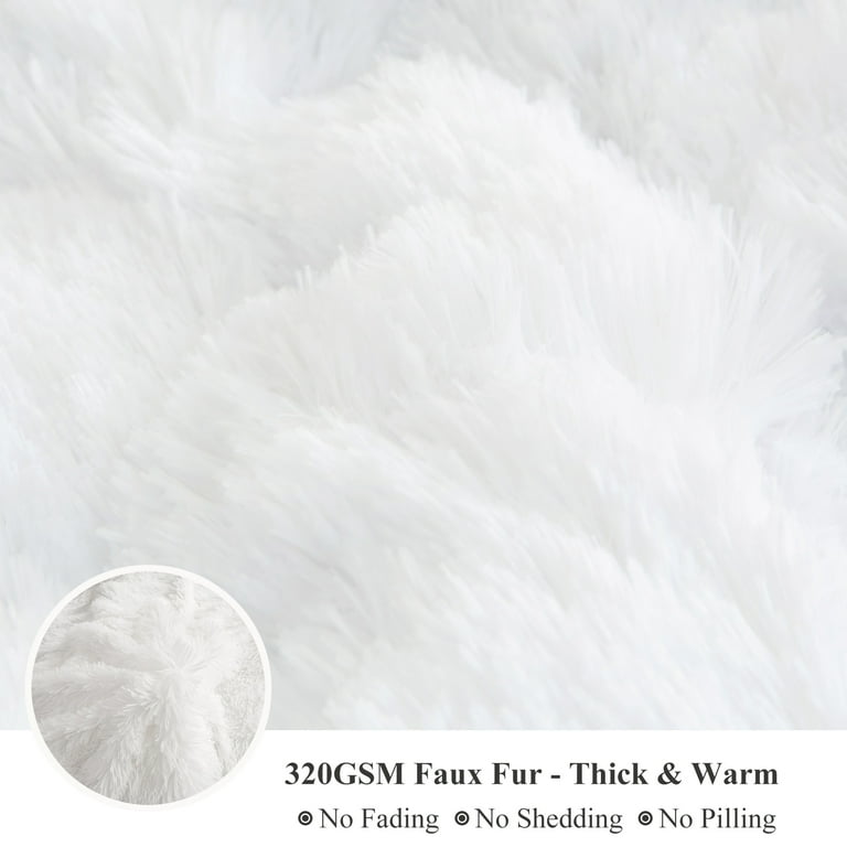 Fur Background With White Soft Fluffy Furry Texture Hair Cloth Of