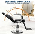 thumbnail image 4 of Barbers Chairs, 360 Degree Rotating Shampoo Chair for Hair Stylist, Reclining Salon Chair with Heavy Duty Hydraulic Pump, Spa Beauty Equipment for Hair Stylists, Tattoo Artists, Cosmetologists, 4 of 9