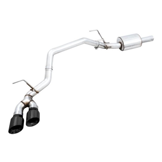 AWE Tuning Exhaust System Kit 3015-33309 0FG Cat-Back System; T304L Stainless Steel; With Muffler; Single Exhaust With Single Exits; Rear Exit; 4.5 Inch Dual Diamond Black Tip