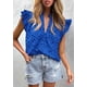 thumbnail image 5 of Remera PRETTYGARDEN 2025 con Volados y Mangas Cortas Azul XL, 5 of 7