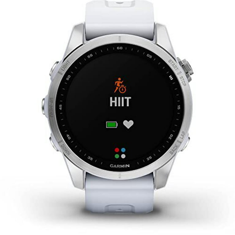 Fenix 7S Multisport GPS Watch, Silver with Whitestone Band