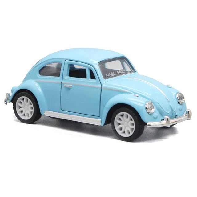 Voiture à Rétrofriction en Métal Moulé sous Pression à l'Échelle 1/36, Modèle de Voiture à Pousser vers l'Avant, Jouet pour Cadeau/enfants (Rouge)