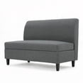 thumbnail image 2 of Causeuse Restonic - Design Moderne avec Pattes en Bois, 100 % Polyester, Solution de Rangement, 2 of 12