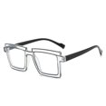 thumbnail image 2 of Blue Light Color Block Glasses Fluorescent Color Contrast Glasses, 2 of 7