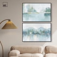 thumbnail image 2 of Aqua Dream Set Canvas Set of 2 Green and Blue Art by Art Remedy, Black Frame, 36 x 24, 2 of 6