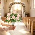 thumbnail image 6 of Fake Flowers Realistic Silkly Rose Bouquet, 7 Stems 12.99 Inch Artificial Faux Flower Arrangement No Fade, Waterproof for Wedding Bridal Bouquets, Photography, Home Centerpieces Decor, 6 of 6