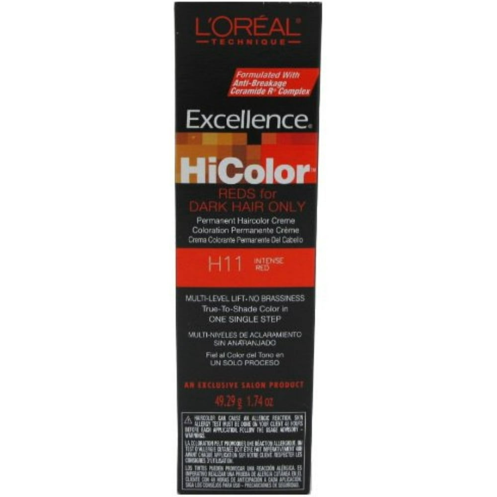 L'Oreal Excellence HiColor Intense Red, 1.74 oz (Pack of 4) - Walmart