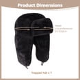 thumbnail image 4 of Gorro cálido de soldado ruso, gorro de esquí de invierno de trampero para mujeres y hombres, resistente al viento, gorro de cazador de trampero con pelo para piloto de invierno al aire libre, 4 of 6