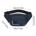 thumbnail image 3 of Mochila tipo bandolera para hombre – Tela Oxford ligera, bolsa de cintura de hombro con múltiples bolsillos de gran capacidad para viajes, senderismo y deportes al aire libre, 3 of 6