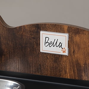 Pet Feeding Bowls,with 2 Bowls,Leak-Proof Dog Bowl Set,for Large,Medium Dogs,Brown and Black