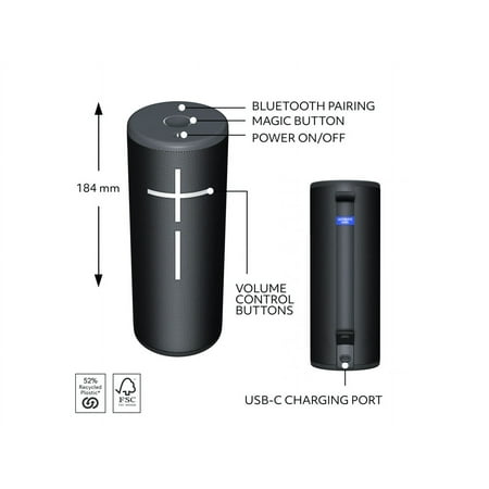Ultimate Ears - BOOM 4 Portable Wireless Bluetooth Speaker with Waterproof, Dustproof and Floatable design - Active Black