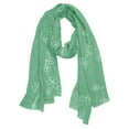 thumbnail image 5 of Sheer Soft Cloth Floral Embroidered Flower Summer Shawl Scarf Wrap, 5 of 10