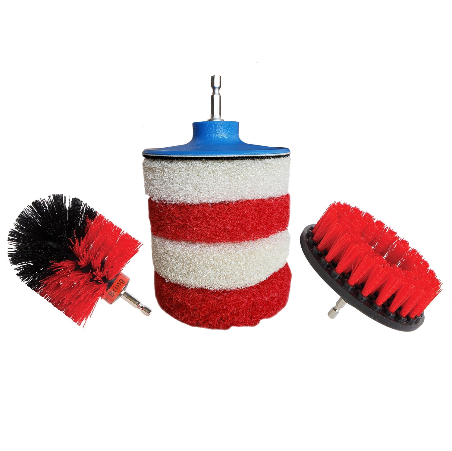 Bring It On Cleaning Drill Brush Set, Clean Tile Grout, Clean Tubs and