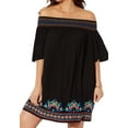 thumbnail image 6 of Swim 365 Women's Plus Size Off-The-Shoulder Cover Up, 6 of 6