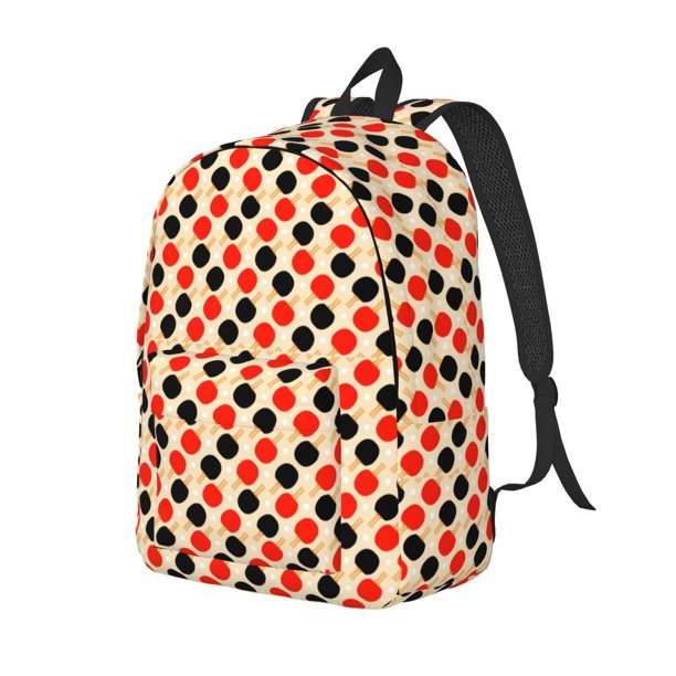 Balery Table Tennis Rackets Mochila Clásica Impresa Básica para Viaje, Mochila Escolar Resistente al Agua, Mochila de Lona con Correas Ajustables-Medium