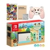 Nintendo Switch Animal Crossing Limited Console Super Bomberman R Bundle, with Mytrix Wireless Pro Controller Berry Bear Tempered Glass Screen Protector- the Best Bomberman Game