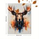thumbnail image 3 of Qisvanset Framed Canvas Wall Art 12x16 Inch Watercolor Canadian Moose Hangable Wall Art, 3 of 5