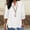 *White, variant on ClodeEU Womens V Neck T Shirts,Cute Buttons Roll Up 3/4 Sleeves Loose Blouses Tops White,Womens Plus XXL