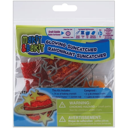 Makit & Bakit Glowing Suncatcher Kits-Saturn