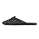 thumbnail image 2 of Sandalias planas Synchoiss de piel tejida negra para mujer 6, 2 of 7