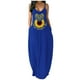 thumbnail image 1 of Vestido largo HUOGUO vestido sin mangas con cuello en V y estampado para mujer, 1 of 5