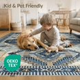 thumbnail image 4 of ODIKA 5'x7' Washable Area Rug Accessories Farmhouse Interlocking Vanity Decorations Organization for Guest Room, Lounge, Apartment, Non-Slip Low Profile, Stain Resistant, 4 of 7