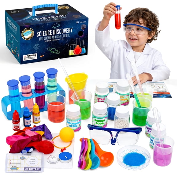 Huge Wave Science Teaching Kit For Kids Ages 5-12, 30 Science Experiments, Educational Fun Activities, Christmas & Birthday Gift For Boys And Girls