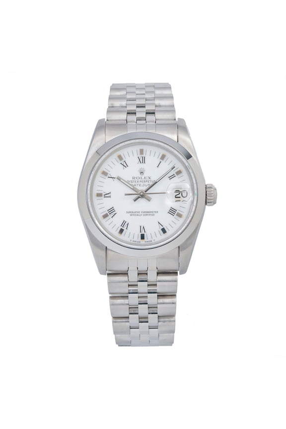 Pre-Owned Rolex Datejust 31MM 78274 White Roman Dial Smooth Bezel Stainless Steel Jubilee Bracelet